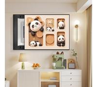 Tableau Décoratif Suspendu, Cache-compteur Électrique, Cache-boîte À Disjoncteurs Décoratif, Protection, Conception Coulissante Pour Une Installation Facile(Orange 4,55 * 45cm/21.6 * 17.7in)