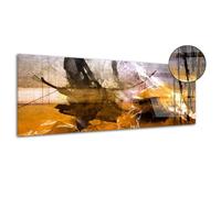 Tableau décoratif - TÂCHES DE COULEURS - Plexiglas - 120x50 cm - Orange - Abstrait