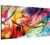 Tableau Décoration Abstrait 100x50cm Cadre en bois DIY - Impression sur Toile Decoration Murale Tableaux Abstrait Coloré Peinture