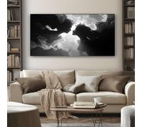 Tableau Decoration Murale Art Abstrait Couple 80x120 cm Cadre Impression sur Toile Silhouette Amour pour Salon et Chambre Moderne et Abstrait Affiche et Poster Prêt à Accrocher