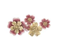 Tableau Décoration Murale avec fleur 3D en métal multicolore 91,4x6,4x50,8 cm