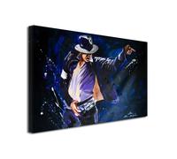 Tableau décoration murale - Declina - King of Pop - Toile imprimée - 50x30 cm - Haute Définition