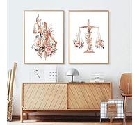 Tableau Decoration Murale Impressions d'œuvres d'art sur toile Cabinet d'avocats avocat avocat cadeau, fleurs aquarelle toile affiche cadeaux de remise des diplômes de la faculté de droit_30×50CM