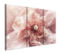 Tableau Decoration Murale - LUMASOUL - 2-2-3-0-2-2-10-3 - Éclectique Motif - 3 parties - Rose - 90x60 cm