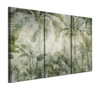 Tableau Decoration Murale - LumaSoul - 5-3-24-0-2-2-9-3 - Boho - 3 parties - Feuilles 7 - 120x80 cm