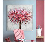 Tableau Decoration Murale Moderne Abstrait Coloré Arbre Peinture À l'huile Art Peinture Affiches Et Impressions Peinture sur Toile Famille Salon Décoration Murale 19.7x19.7in (50x50cm) x1pcs No Frame