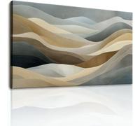 Tableau Decoration Murale Salon Abstrait Paysage, Minimaliste Vagues Lignes Affiche Décoration pour Chambre Couloir Bureau, Impression sur Toile HD, Arts Décoratifs 100x50 cm Multicolore, Cadea