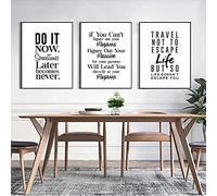 Tableau Decoration Murale Salon,Affiche Sur Toile Citation Phrases D'Énergie Positive Mots De Motivation Noir Et Blanc Minimaliste Mur Art Décor Décoration De La Maison, Affiches Art Déco-40X60Cm