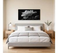 Tableau Decoration Murale Salon Fleur Pivoine Feuille Tige 40x30 cm | Peinture Tableaux Toiles Maison - Réalisme Moderne, Facile à accrocher, Pour Chambre, Salle à Manger, Couloir et Bureau