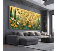 Tableau Decoration Murale Salon Paysage D’Arbre Art Populaire Toile | Tableau Decoration Murale Sentier De Jardin Fantaisiste Impression Nette Sur Toile Résistante, Salon Ou Chambre Adulte