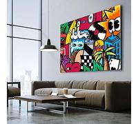 Tableau Decoration Murale Très grande salle de jeux d'art de rue Peinture sur Toile Affiches Impressions Mur Art Photos pour Salon 70x120cm Sans cadre