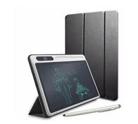 Tableau D'écriture LCD, Tablette de Dessin Graphique avec Stylo, Tableau de Dessin électronique avec étui en Simili Cuir, écran de Verrouillage Intelligent (Black)
