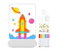 Tableau d'écriture LED pour 3D avec lumière de 4 couleurs et effacement lumineux - Dessin lumineux avec chiffon de nettoyage - Pour maison, école, voyage et jeu à la maison des et des