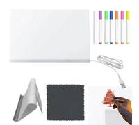 Tableau d'écriture LED pour tout-petits avec 7 stylos à séchage rapide - Bloc-notes lumineux pour écoles maternelles, écoles maternelles, voyages à domicile