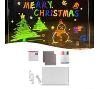 Tableau d'écriture lumineux à DEL, réutilisable en acrylique avec 7 stylos de couleur et support, tableau à dessin effaçable pour enfants et adultes, décoration de la maison, du bureau, de la salle de