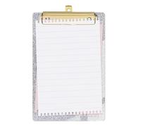 Tableau d'écriture pour enfants - Porte-bloc de format lettre, planche de fichiers à paillettes, porte-bloc léger à profil bas | Fournitures scolaires colorées pour les devoirs