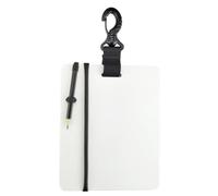 Tableau d'écriture pour plongée sous-marine avec clip pratique et porte-stylo pour une utilisation facile (petit noir)