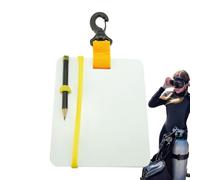 Tableau d'écriture sous- - Ardoise d'écriture de plongée Facile à Utiliser avec Clip Rotatif Durable et Crayon | Tablette de plongée sous-Marine, Tablette d'écriture sous-Marine pour Les Sports n