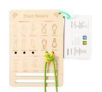 Tableau d'enseignement pour apprendre la ligature des nœuds pour enfants, activités éducatives en bois - outil d'entraînement pour nœuds - pour enfants des deux sexes maternelle maison école d'enfance
