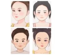 Tableau D'entraînement au Maquillage 4 Pièces | Modèle Réutilisable Lavable, Léger et Portable, pour Activités Éducatives et Réunions Familiales