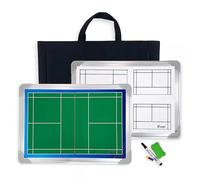 Tableau D'entraînement de Badminton, Planches D'entraînement Tactique Portable, avec Pièces D'échecs Magnétiques et Sacs de Rangement, Utilisation Double Face, pour la Compétition