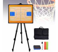Tableau d'entraînement de Basketball, Bloc-Notes magnétique Tactique 61,5 x 46 cm avec trépied et Stylo spécial, idéal for Les entraîneurs de Basketball, l'entraînement ou la compétition.