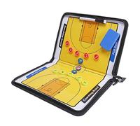 Tableau D'entraînement de Basketball, Planche de Basketball Stratégie D'entraînement avec Fermeture Éclair, Facile à Transporter, avec Pièces Magnétiques et Stylo