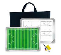 Tableau D'entraînement de Hockey, Tableau Effaçable à Sec, Construction Durable en Aluminium et PVC, avec Sac Rangement et Marqueurs, Double Face Disponible, Facile à Transporter