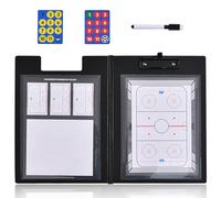 Tableau d'entraînement de hockey : Tableau tactique professionnel double face avec schémas de patinoire complète et demi-patinoire, surface effaçable à sec pour l'analyse tactique, la planification