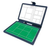 Tableau D'entraînement de Tennis, Planche Tactique Effaçable, Pliable, avec 2 Feutres À Base d'eau, pour L'entraînement et L'instruction(Blue)