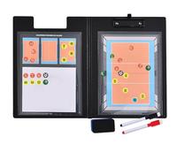 Tableau d'entraînement de volleyball :Surface effaçable à sec double face et durable. Comprend tous les accessoires pour des séances stratégiques efficaces, des temps morts et un entraînement organisé