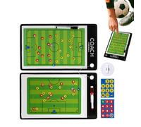 Tableau d'entraînement magnétique de football, tableau d'entraînement à effacement du football - Tableau d'entraînement de football effaçable avec aimants | Traqueur de tableau magnétique portable