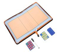 Tableau D'entraînement Volleyball, Cuir PU, Pièces Magnétiques | Pochette Zippée, PVC et Accessoires Effaçables, avec Stylo Marqueur et Autocollants, pour Entraîneurs D'équipe
