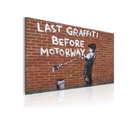 Tableau Dernier Graffiti avant l'autoroute (Banksy)-Taille L 60 x H 40 cm Imprimé