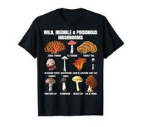 Tableau des Champignons Sauvages et Toxiques Champignons Toxiques et Non comestibles T-Shirt