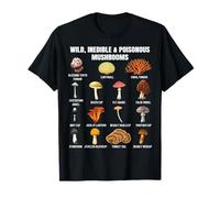 Tableau des Champignons Sauvages et Toxiques Champignons Toxiques et Non comestibles T-Shirt