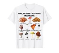 Tableau des Champignons Sauvages et Toxiques Champignons Toxiques et Non comestibles T-Shirt