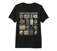 Tableau des créatures fossiles Anciennes - Vie préhistorique T-Shirt Haut de Gamme