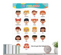 Tableau des Émotions - Affiche Éducative en Papier Cartonné | Matériel Éducatif pour Maternelle et Développement Socio-Émotionnel avec Affiches sur le Mental