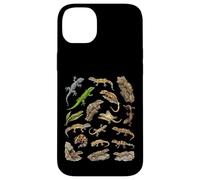 Tableau des espèces de Geckos - Types d'art éducatif de Geckos Coque pour iPhone 14 Plus