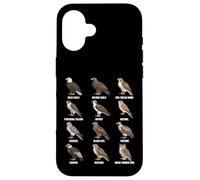 Tableau des espèces des Rapaces des Oiseaux de Proie Coque pour iPhone 16