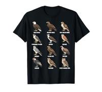 Tableau des espèces des Rapaces des Oiseaux de Proie T-Shirt