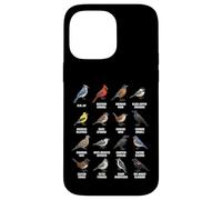Tableau des espèces d'oiseaux d'Amérique du Nord Coque pour iPhone 14 Pro Max