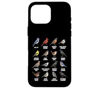 Tableau des espèces d'oiseaux d'Amérique du Nord Coque pour iPhone 16 Pro Max