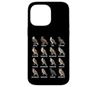 Tableau des espèces d'oiseaux de Proie des Rapaces d'Amérique du Nord Coque pour iPhone 14 Pro Max