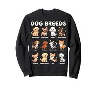Tableau des Noms de Races de Chiens - Guide d'apprentissage Facile pour Chiens Mignons Sweatshirt