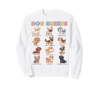 Tableau des Noms de Races de Chiens - Guide d'apprentissage Facile pour Chiens Mignons Sweatshirt