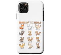 Tableau des Noms des Renards du Monde pour Enfants espèces de Renards Mignons Coque pour iPhone 11 Pro Max