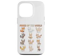 Tableau des Noms des Renards du Monde pour Enfants espèces de Renards Mignons Coque pour iPhone 13 Pro