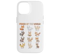 Tableau des Noms des Renards du Monde pour Enfants espèces de Renards Mignons Coque pour iPhone 14